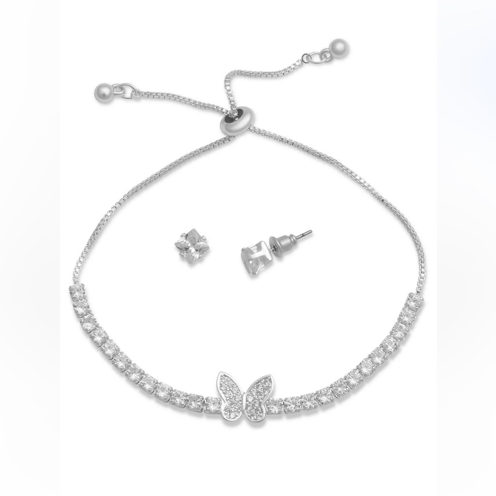 Brand new adjustable bracelet and stud earrings! Never worn!